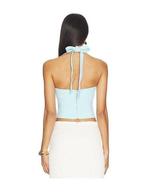Bardot Blue Deserae Halter Neck Top