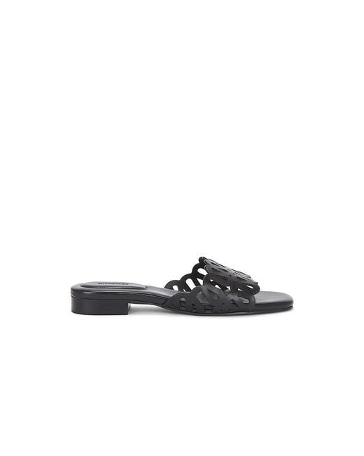 Jonathan Simkhai White Mccall Laser Cut Leather Flat Slide