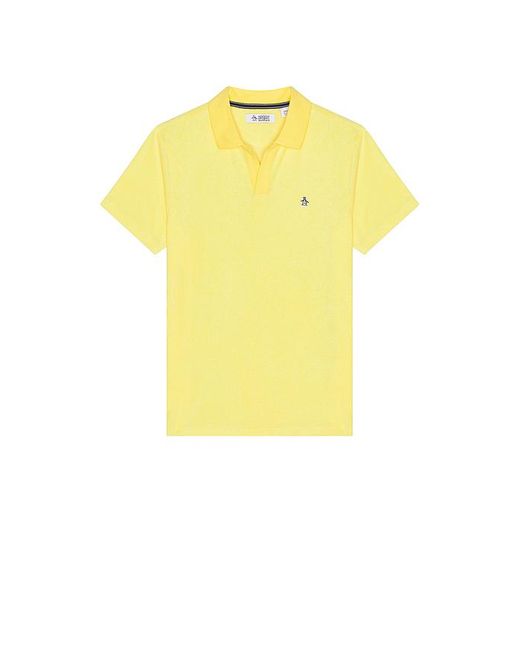 Original Penguin Yellow Terry Collar Polo for men