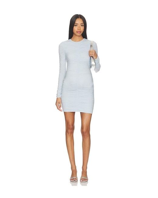 BUMPSUIT White Ruched Airbrush Mini Dress