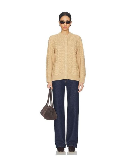 Lovers + Friends Natural Barbetta Cable Cardigan