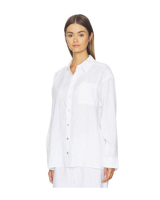 DONNI. White The Linen Relaxed Shirt