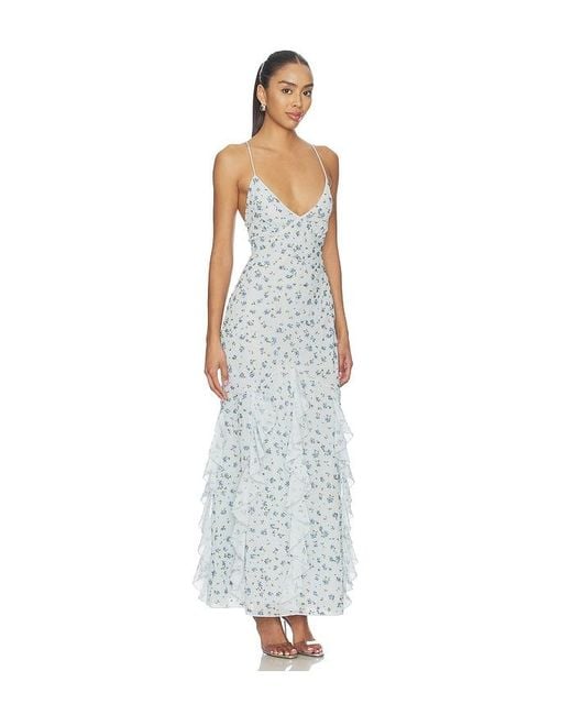 for love & lemons elea maxi dress For Love & Lemons - Elea Ruffle Maxi Dress - Women - Polyester - M