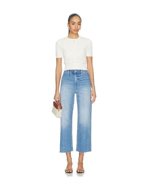 Pistola Blue Penny Crop High Rise Wide Leg Jeans