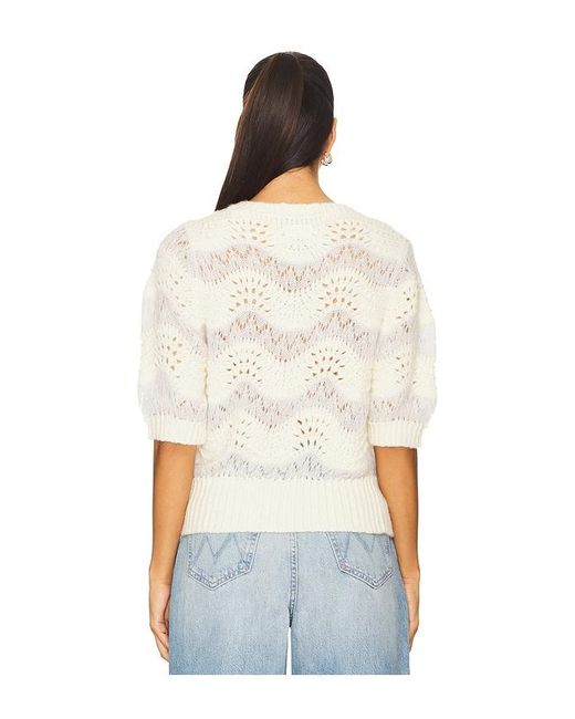 Mother White The Podwer Puff Sweater