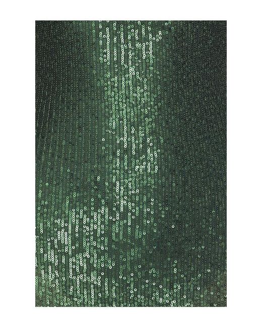Norma Kamali Green Long Sleeve Slim Fit Turtleneck Pickleball Dress