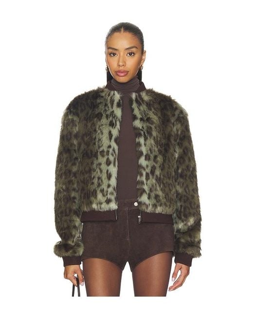 Unreal Fur Black Foliage Jacket