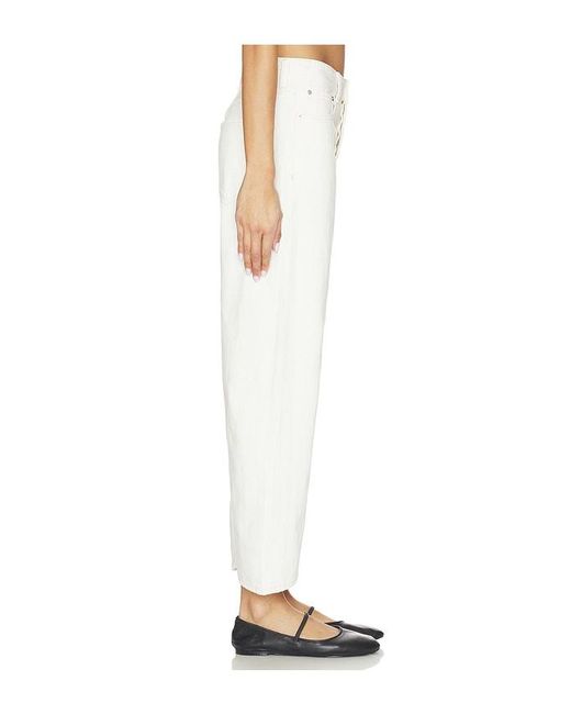 Madewell White Darted Barrel Jeans