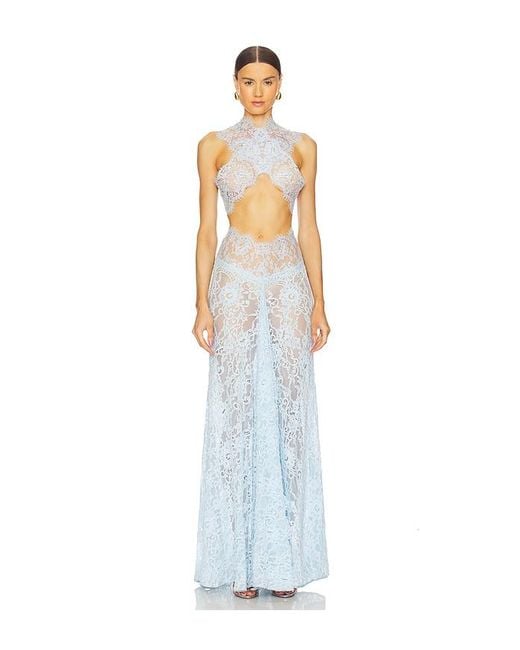 Bronx and Banco White Naia Lace Gown