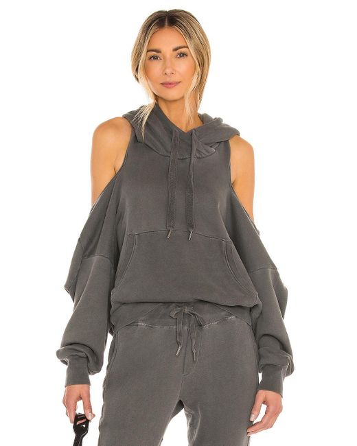 NSF Tricia Cold Shoulder Hoody in Black 
