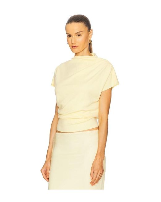 Line & Dot Natural X Revolve Walker Draped Top