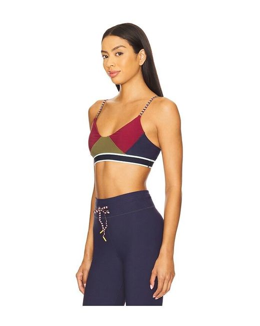 The Upside Blue Starburst Geogie Scoop Sports Bra