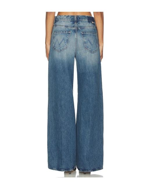 Mother Blue The Ditcher Roller Zip Sneak Jeans