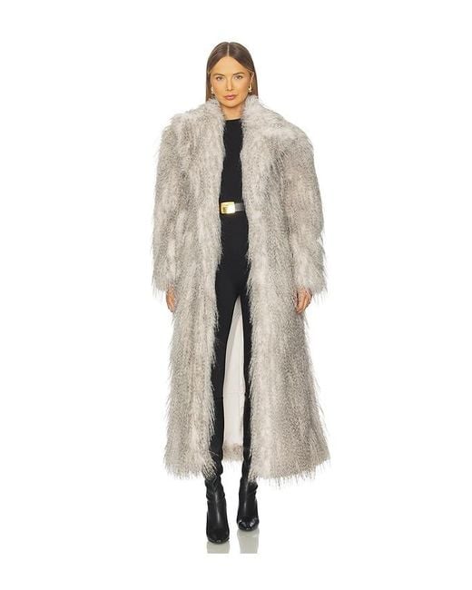 AKNVAS White X Revolve Duke Faux Fur Coat