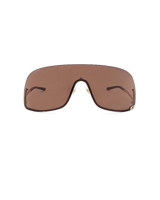 Gucci Brown Tom Mask Sunglasses