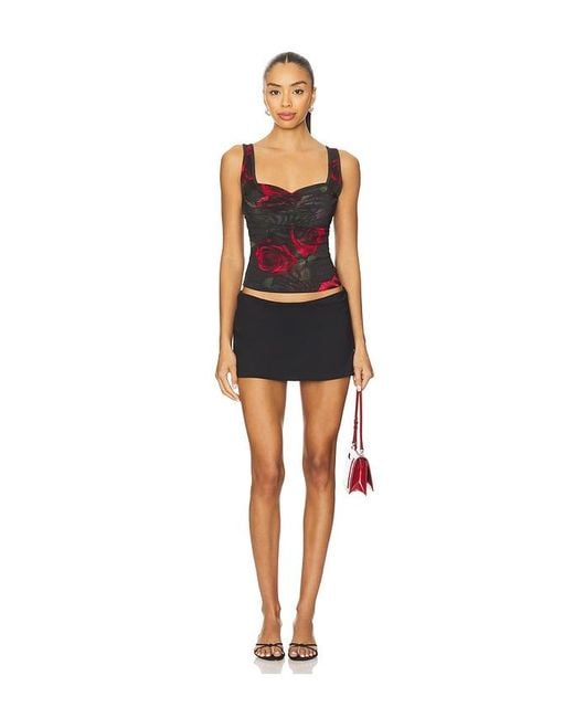 GOOD AMERICAN Black Mesh Bustier