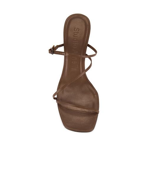 STUDIO AMELIA Brown Bias Wrap 70 Heel