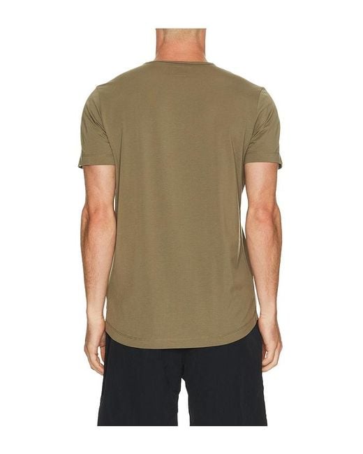 Cuts Green Curve Hem Tee for men