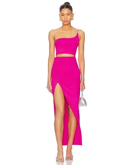 superdown Pink Lydia Maxi Skirt Set