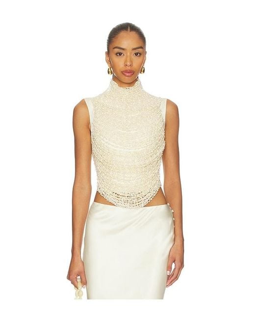 Cult Gaia Natural Taraji Sleeveless Top