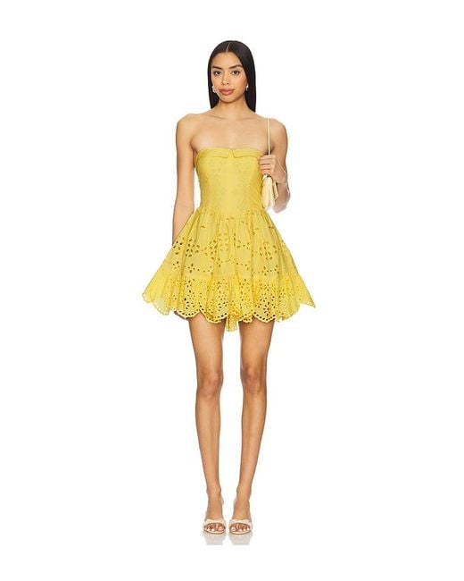 Hemant & Nandita Yellow Kurzes Kleid