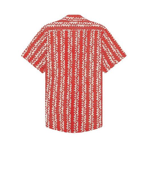 Oas Scribble Cuba Net Shirt in Red for Men | Lyst