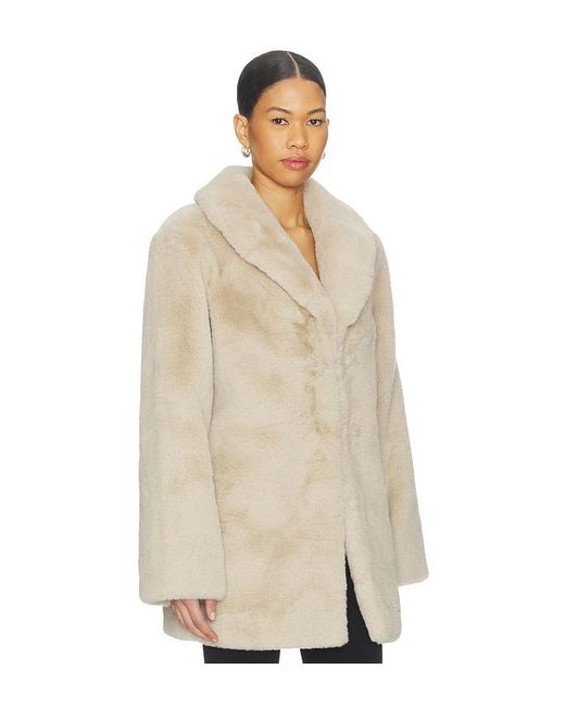 MAJORELLE White Tatiana Faux Fur Coat