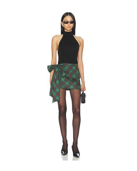 Show Me Your Mumu Green Iva Bow Skirt