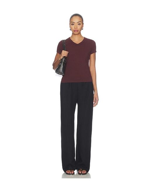Veronica Beard Red Devin V-Neck Tee