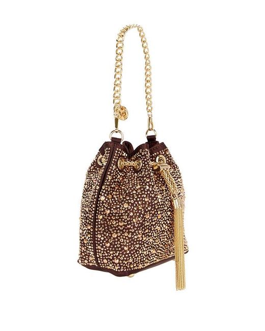 Olga Berg Brown Mika Crystal Pouch