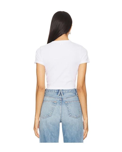 Leset Blue Kelly Crop Slim Fit Tee