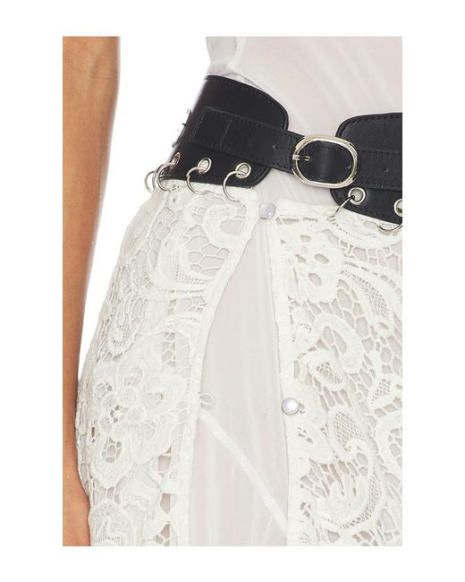 KETTEL ATELIER White Kita Crochet Belt Short