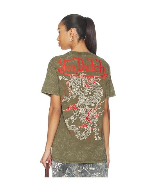 Von Dutch Multicolor Dragon Washed Tee for men