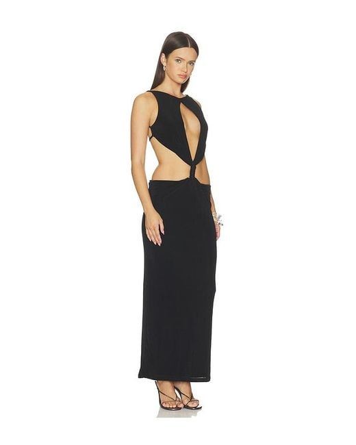superdown Black Lennin Open Back Maxi Dress