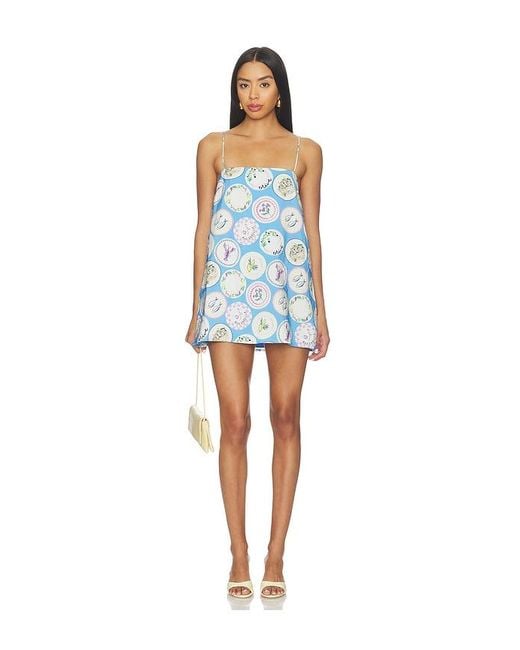 MORE TO COME Blue Jael Mini Dress