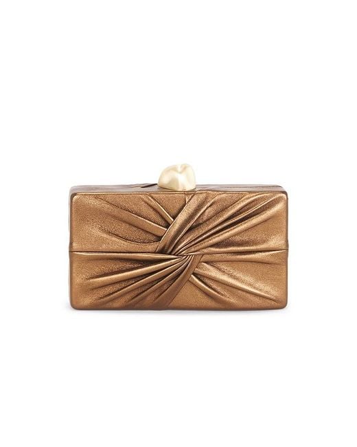Cult Gaia Brown Lisse Clutch