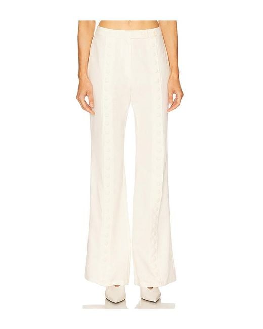 YELLOW THE LABEL White Fabio Snap Trouser