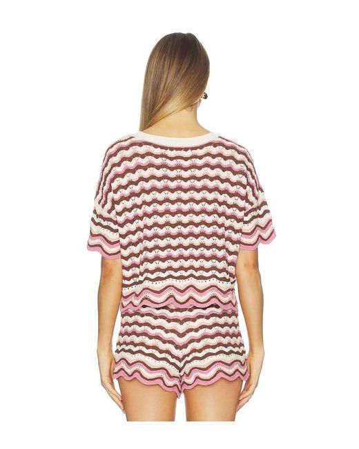 LSPACE Red Sunchaser Top