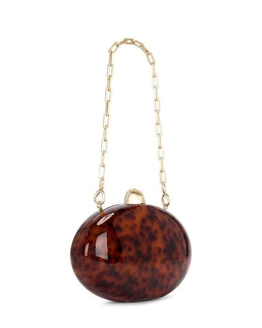 Cult Gaia Brown Eviana Clutch