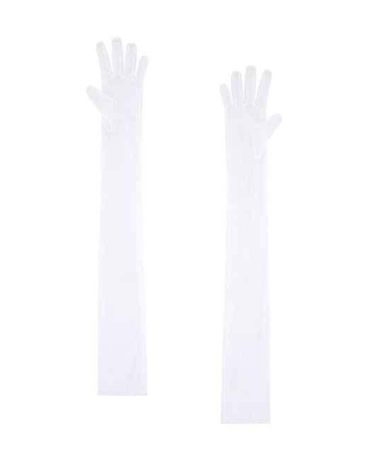 Norma Kamali White Long Gloves