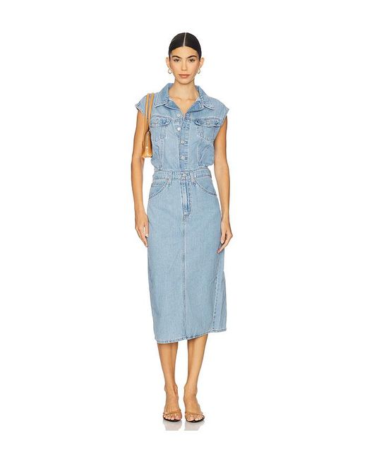 Levi's Blue Iconic Sleeveless Dress
