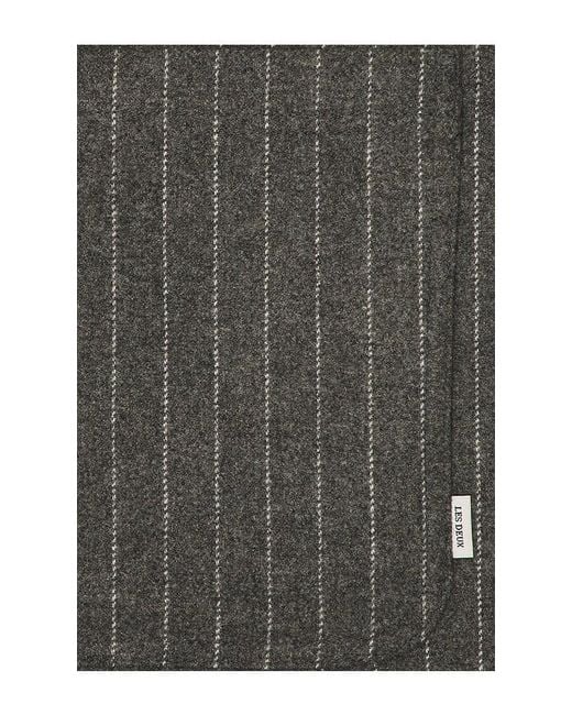 Les Deux Black Layton Pinstripe Mouline Overshirt for men