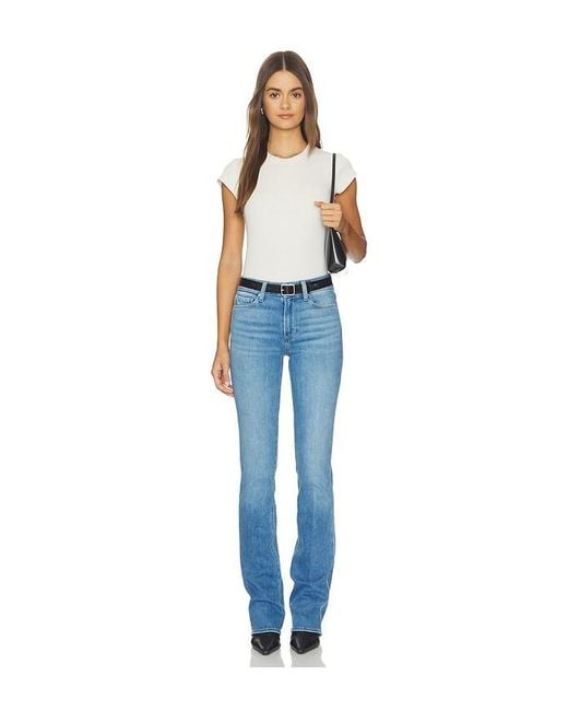 PAIGE Blue High Rise Manhattan Boot Jeans