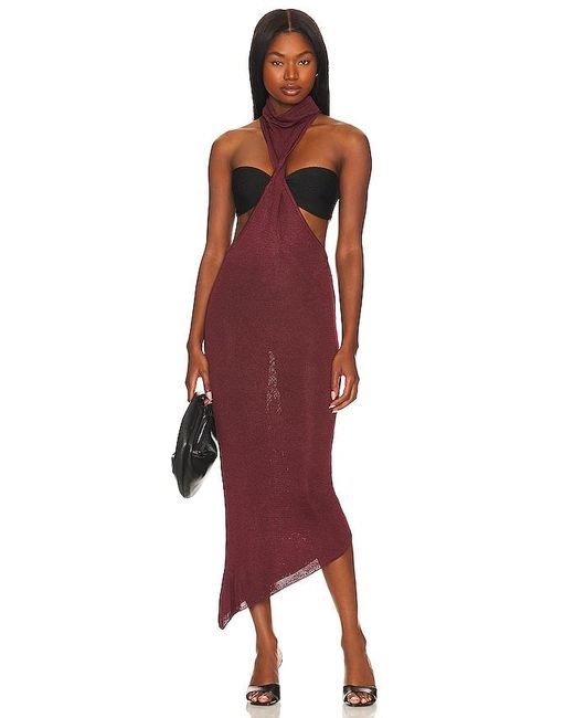 Baobab Red MAXIKLEID MIT CUT-OUTS MENDRA