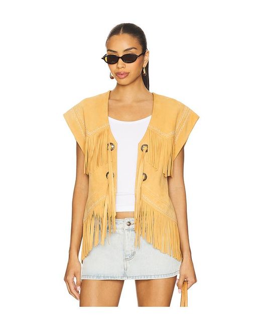 Spell Multicolor Fearless Heart Suede Fringe Vest