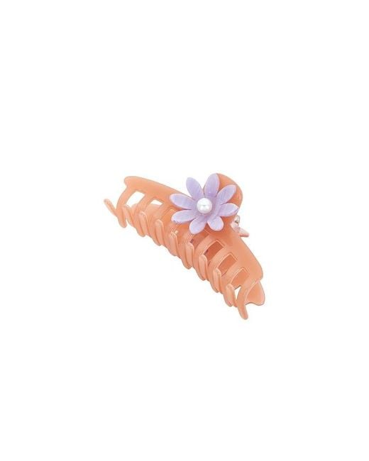 Lele Sadoughi Pink Daisy Claw Clip