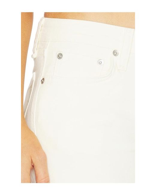 Rag & Bone White Harlow Low Rise Ankle Straight Jeans