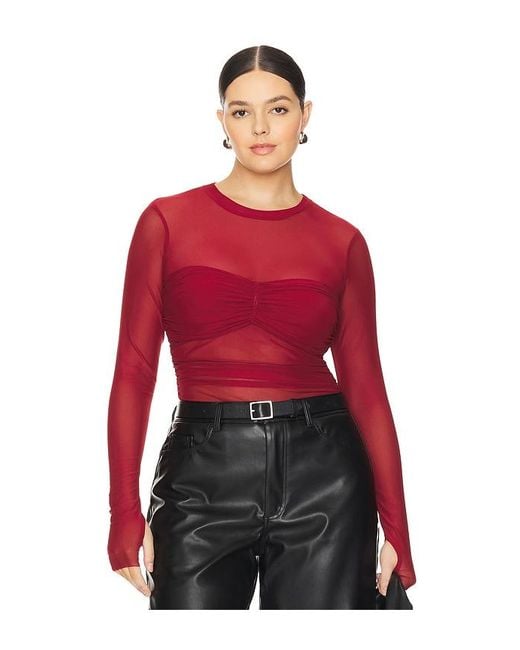 AFRM Red Sandrine Top