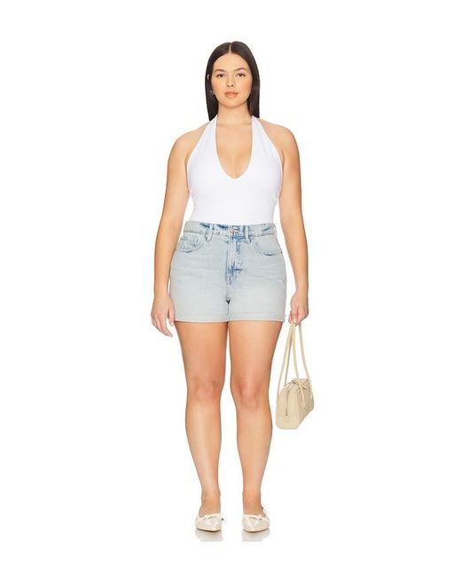 GOOD AMERICAN Blue Good '90S Shorts