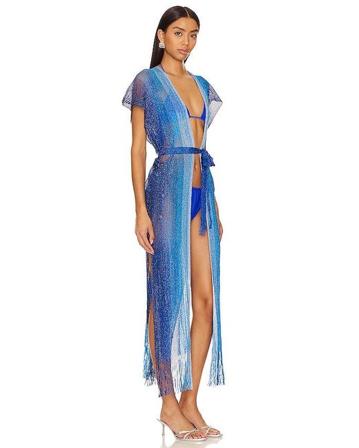 Luli Fama Blue Ocean Queen Long Caftan